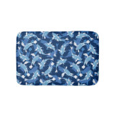 Blue Koi Fish Pattern Badmat (Voorkant)