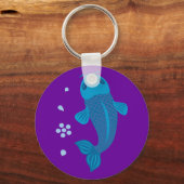 Blue Koi Fish Sleutelhanger (Voorkant)