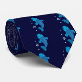 Blue Koi Fish Stropdas (Opgerold)