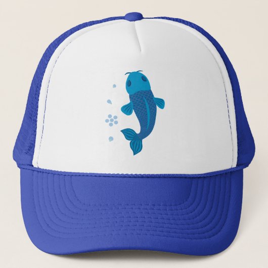 Blue Koi Fish Trucker Pet (Voorkant)