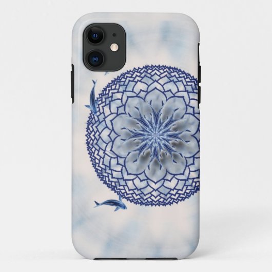 Blue Koi Lotus Mandala Casemate Phone Case (Achterkant)