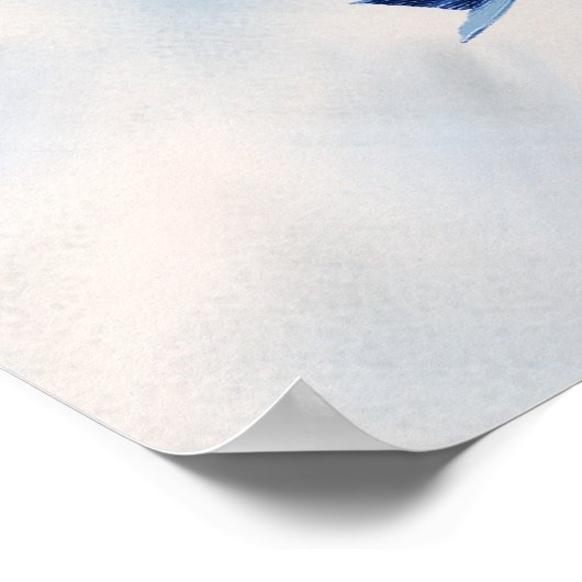 Blue Koi Lotus Mandala Poster (Hoek)