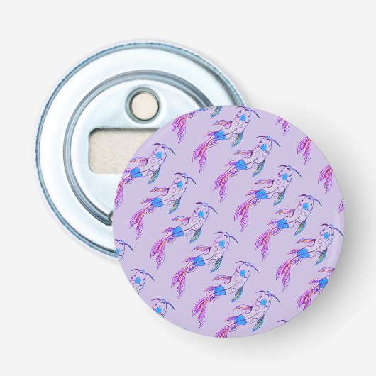Blue Koi Pattern Editable Button Flesopener (Voorkant)