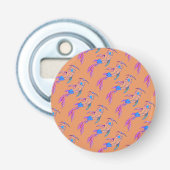 Blue Koi Pattern Editable Button Flesopener (Voorkant)