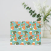 Blue Koi Pond Briefkaart (Staand voorkant)