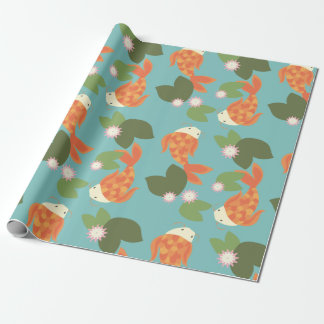 Blue Koi Pond Cadeaupapier