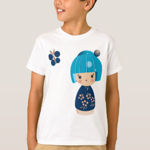 Blue Kokeshi Triplet Kind T-shirt