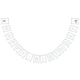 Blue Korean Doljanchi Happy Birthday Vlaggetjes