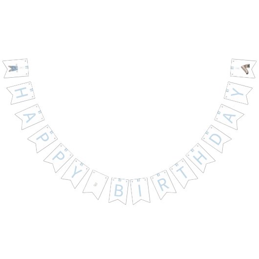 Blue Korean Doljanchi Happy Birthday Vlaggetjes (Alle)