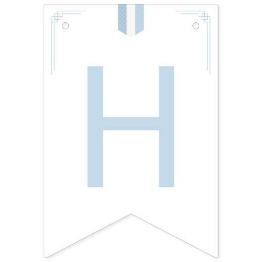 Blue Korean Doljanchi Happy Birthday Vlaggetjes (Tweede vlag)