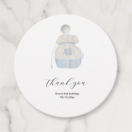 Blue Korean Doljanchi voorkeurstag Bedankjes Labels