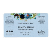 Blue Kraft Paper Effect Face Serum Labels (Voorkant)
