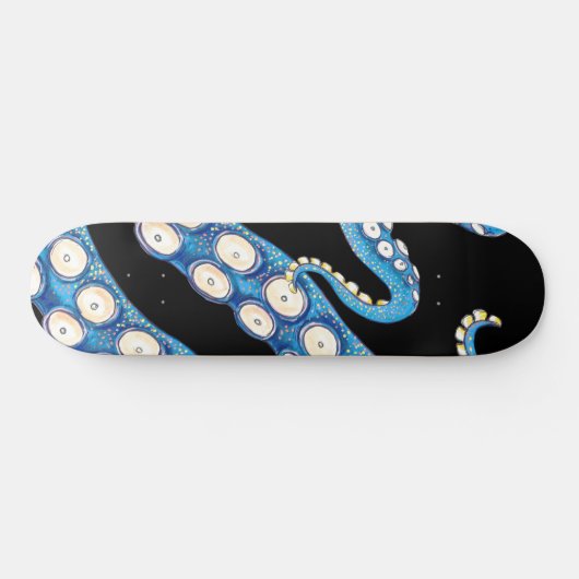 Blue Kraken Octopus Tentacles Art Persoonlijk Skateboard (Horizontaal)