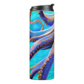 Blue Kraken Octopus Tentacles Thermosbeker (Gedraaid links)