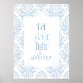 Blue Laat je licht schijnen Bijbelvers  Poster (Voorkant)