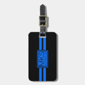 Blue Label Black RS Monogramed Bagagelabel (Voorkant verticaal)