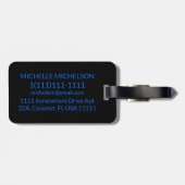 Blue Label Black RS Monogramed Bagagelabel (Achterkant horizontaal)