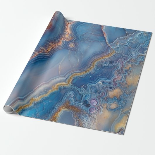 Blue Lace Agate Cadeaupapier (Uitgerold)