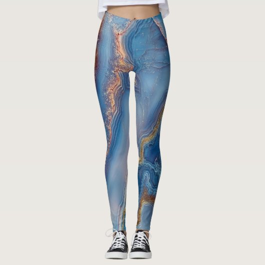 Blue Lace Agate Leggings (Voorkant)