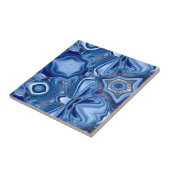 Blue Lace Agate Stone Tegeltje (Zijkant)