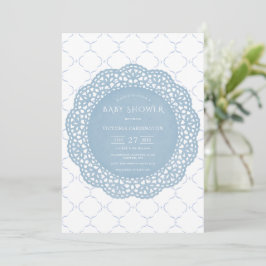 Blue Lace  Baby shower Kaart