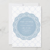 Blue Lace  Baby shower Kaart (Voorkant)