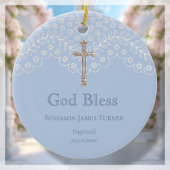 Blue Lace Baptism Keepomwille Ornament