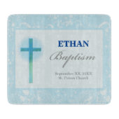 Blue Lace Boy Baptisme Snijplank (Voorkant)