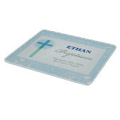 Blue Lace Boy Baptisme Snijplank (Hoek)