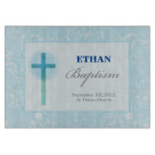 Blue Lace Boy Baptisme Snijplank (Voorkant)