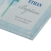 Blue Lace Boy Baptisme Snijplank (Hoek)