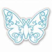 Blue Lace Butterfly Sticker (Voorkant)