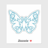 Blue Lace Butterfly Sticker (Vel)