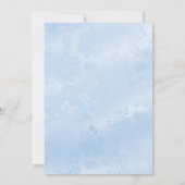 Blue Lace & Cross Baptism/Christening Invitation Kaart (Achterkant)