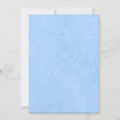 Blue Lace Cross Baptism/Christening Invitation Kaart (Achterkant)