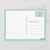 Blue Lace Doily bruiloft dank u Briefkaart (Achterkant)