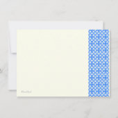 Blue Lace en Hydrangeas Rehearsal Dinner Kaart (Achterkant)