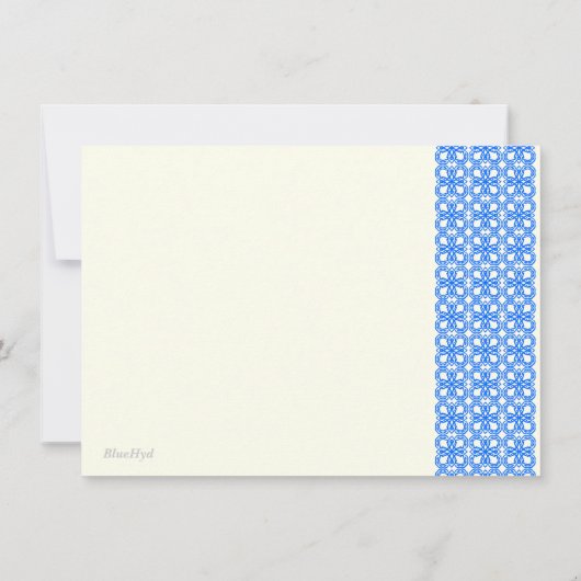 Blue Lace en Hydrangeas Rehearsal Dinner Kaart (Achterkant)