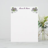 Blue Lace Hydrangea Letterhead Stationery (Staand voorkant)