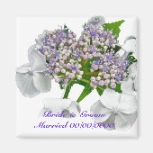 Blue Lace Hydrangea Wedding Magnet (Voorkant)
