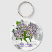Blue Lace Hydrangea Wedding Sleutelhanger (Voorkant)