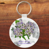 Blue Lace Hydrangea Wedding Sleutelhanger (Voorkant)