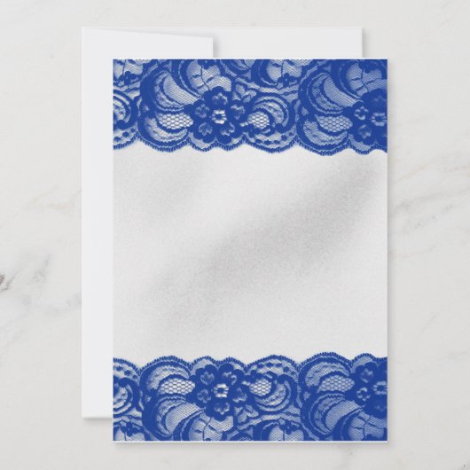 Blue Lace Invites Kaart (Achterkant)