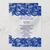 Blue Lace Invites Kaart (Voorkant / Achterkant)