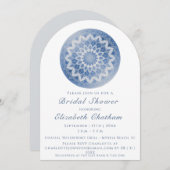 Blue Lace Mandala Bridal Shower Kaart (Voorkant / Achterkant)