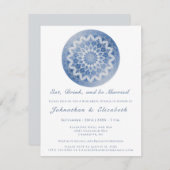 Blue Lace Mandala Rehearsal Dinner Kaart (Voorkant / Achterkant)
