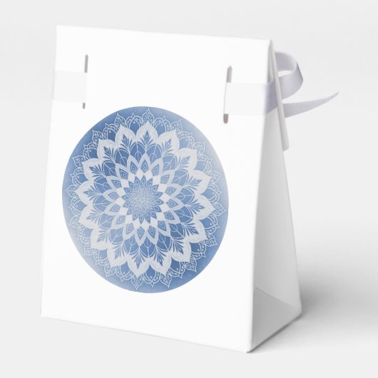 Blue Lace Mandala Wedding Bedankdoosjes (Achterkant)
