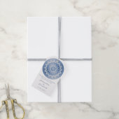 Blue Lace Mandala Wedding Favor Cadeaulabel (Met Touw)