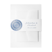 Blue Lace Mandala Wedding Uitnodigingen Wikkel (Voorkant Voorbeeld)