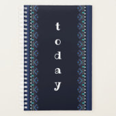Blue Lace Pattern Boho Planner (Voorkant)